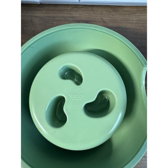 Martha Stewart Pets Dog Bowl Cat Bowl Slow Feeder Slow Eating Green - Picture 2 of 4